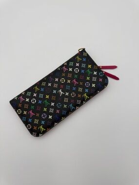 Louis Vuitton Black Multicolor Monogram Zip Wallet
